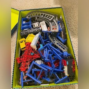 Train Set for Toddler, Train Track Set with Cars, Electric Train with Realistic